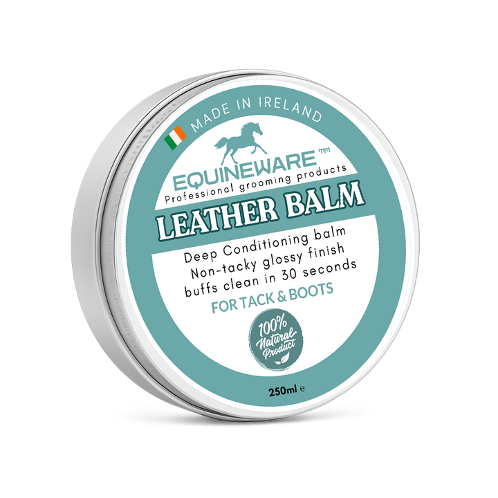 Leather balm for horse tack and boots