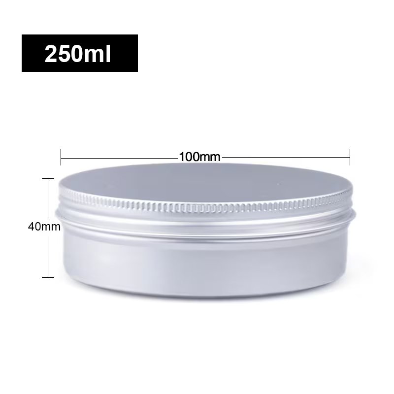 Round 250ml Aluminium Tin with Screw Lid – 10×4 cm | Perfect for Balms, Grooming Products & Show Essentials