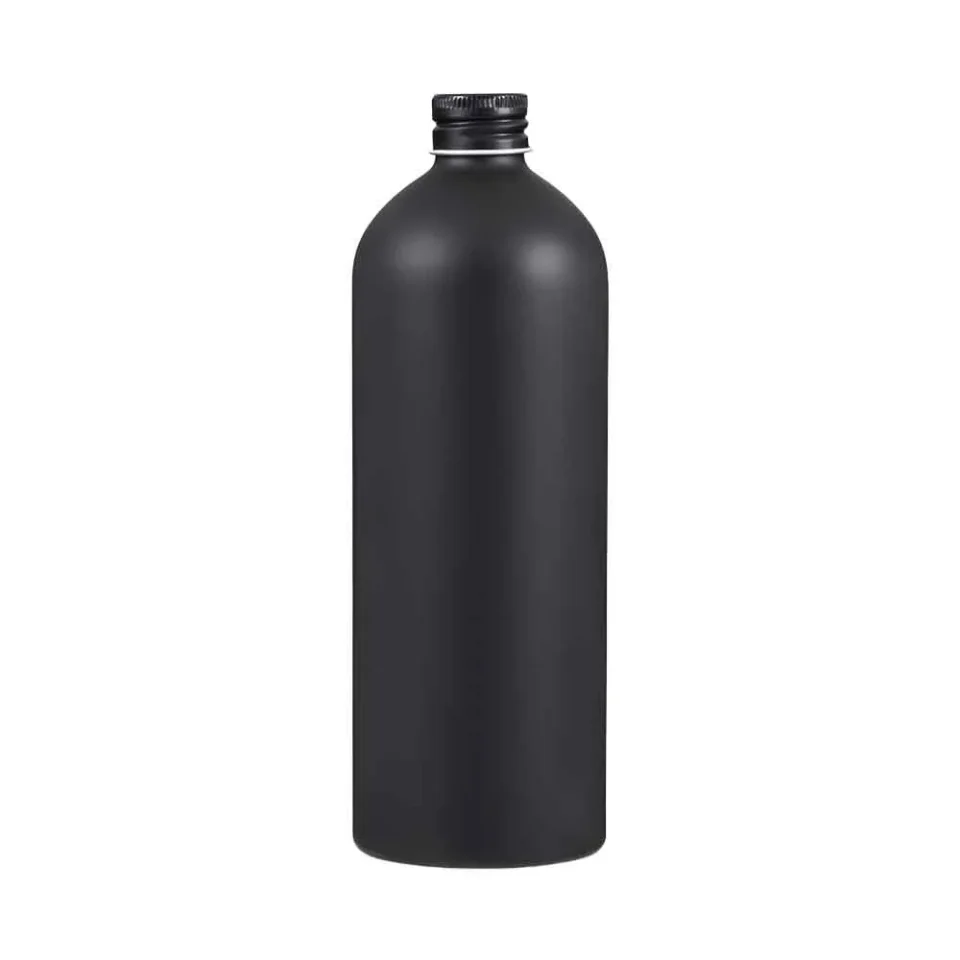 500ml Black Aluminium Bottle – Screw Cap or Pump Top | Premium Refillable Bottle for Horse-Care Liquids & Grooming Products
